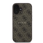Apple iPhone 16 Plus Kılıf Guess Orjinal Lisanslı M-safe Şarj Özellikli 4G Desenli Yazı Logolu Kapak