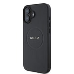Apple iPhone 16 Plus Kılıf Guess Orjinal Lisanslı M-safe Şarj Özellikli Yazı Logolu Grained Kapak
