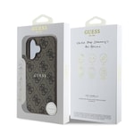 Apple iPhone 16 Plus Kılıf Guess Orjinal Lisanslı M-safe Şarj Özellikli 4G Desenli Yazı Logolu Kapak
