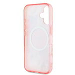 Apple iPhone 16 Plus Kılıf Guess Orjinal Lisanslı M-safe Şarj Özellikli IML Baskılı Yazı Logolu Flower Tonal Circle Kapak