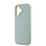 Apple iPhone 16 Plus Kılıf Guess Orjinal Lisanslı M-safe Şarj Özellikli Yazı Logolu Grained Kapak