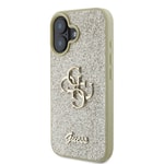 Apple iPhone 16 Plus Kılıf Guess Orjinal Lisanslı 4G Büyük Metal Logolu Glitter Kapak