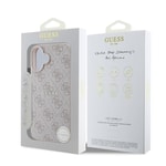 Apple iPhone 16 Plus Kılıf Guess Orjinal Lisanslı M-safe Şarj Özellikli 4G Desenli Yazı Logolu Kapak