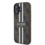 Apple iPhone 16 Plus Kılıf Guess Orjinal Lisanslı M-safe Şarj Özellikli 4G Şerit Tasarımlı Printed Kapak