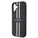 Apple iPhone 16 Plus Kılıf Guess Orjinal Lisanslı M-safe Şarj Özellikli 4G Şerit Tasarımlı Printed Kapak