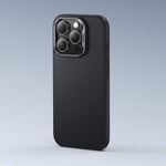 Apple iPhone 16 Plus Kılıf Karbon Fiber M-safe Şarj Özellikli Benks Hybrid ArmorPro 600D Kevlar Kapak