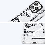 Apple iPhone 16 Plus Kılıf M-safe Şarj Özellikli Koordinat Yazı Desenli Benks Summit Serisi Kapak