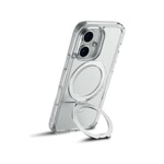 Apple iPhone 16 Plus Kılıf M-safe Şarj Özellikli Raptic Air Stand Serisi Buzlu Transparan Tasarımlı Standlı Kapak