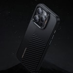 Apple iPhone 16 Plus Kılıf M-safe Şarj Özellikli Karbon Fiber Benks Montage Hybrid ArmorPro Kevlar Kapak