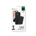 Apple iPhone 16 Plus Kılıf M-safe Şarj Özellikli Standlı Kartlıklı Set Amazinghing Glamour Luxe Serisi Kapak