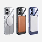 Apple iPhone 16 Plus Kılıf M-safe Şarj Özellikli Wlons Standlı Efsane Kapak