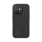 Apple iPhone 16 Plus Kılıf M-safe Şarj Özellikli Karbon Fiber Benks Montage Hybrid ArmorPro Kevlar Kapak