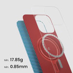 Apple iPhone 16 Plus Kılıf M-safe Şarj Özellikli Aramid Fiber Pitaka Ultra-Slim Classic Serisi Ocean Blue Kapak