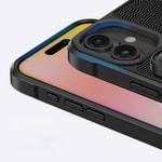Apple iPhone 16 Plus Kılıf M-safe Şarj Özellikli Standlı Kartlıklı Set Amazinghing Glamour Luxe Serisi Kapak