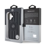 Apple iPhone 16 Plus Kılıf Mercedes Benz Orjinal Lisanslı M-safe Şarj Özellikli Çift Katmanlı Paralel Çizgi Desenli Kapak
