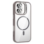 Apple iPhone 16 Plus Kılıf Standlı ve Kamera Lens Hediyeli M-Safe Şarj Özellikli Zore Etro Kapak