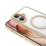 Apple iPhone 16 Plus Kılıf Wireless Şarj Özellikli Zore Krom M-safe Silikon Kapak