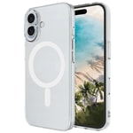 Apple iPhone 16 Plus Kılıf Zore M-safe Şarj Özellikli Şeffaf Tek Kamera Çerçeveli Porto Kapak