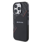 Apple iPhone 16 Pro Kılıf AMG Orjinal Lisanslı M-safe Şarj Özellikli Çift Katmanlı Kırmızı Çapraz Çizgili Kapak