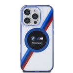 Apple iPhone 16 Pro Kılıf BMW Orjinal Lisanslı M-safe Şarj Özellikli M Logolu Üç Renk Çizgili Motorsport Circle Kapak