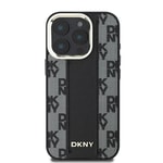 Apple iPhone 16 Pro Kılıf DKNY Orjinal Lisanslı M-safe Şarj Özellikli 3D Yazılı Checkered Pattern Kapak