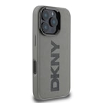Apple iPhone 16 Pro Kılıf DKNY Orjinal Lisanslı M-safe Şarj Özellikli PU Deri Plain Kapak
