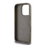 Apple iPhone 16 Pro Kılıf DKNY Orjinal Lisanslı M-safe Şarj Özellikli 3D Yazılı Grid Pattern Kapak