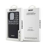 Apple iPhone 16 Pro Kılıf DKNY Orjinal Lisanslı Kartlıklı 3D Yazılı Repeat Texture Pattern Kapak