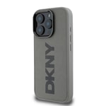 Apple iPhone 16 Pro Kılıf DKNY Orjinal Lisanslı M-safe Şarj Özellikli PU Deri Plain Kapak