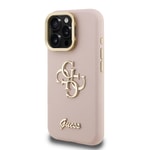 Apple iPhone 16 Pro Kılıf Guess Orjinal Lisanslı Grained Yazı Logolu Kamera Standlı Kapak