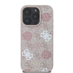 Apple iPhone 16 Pro Kılıf Guess Orjinal Lisanslı M-safe Şarj Özellikli 4G Desenli Yazı Logolu Peony Kapak