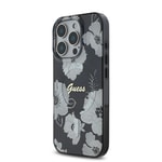 Apple iPhone 16 Pro Kılıf Guess Orjinal Lisanslı M-safe Şarj Özellikli Flower Tone On Tone Ring Kapak