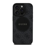 Apple iPhone 16 Pro Kılıf Guess Orjinal Lisanslı M-safe Şarj Özellikli Yazı Logolu Circle Classic Kapak