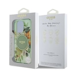 Apple iPhone 16 Pro Kılıf Guess Orjinal Lisanslı M-safe Şarj Özellikli Flower Tonal Circle Kapak
