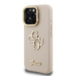 Apple iPhone 16 Pro Kılıf Guess Orjinal Lisanslı Grained Yazı Logolu Kamera Standlı Kapak