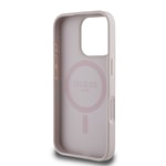 Apple iPhone 16 Pro Kılıf Guess Orjinal Lisanslı M-safe Şarj Özellikli Yazı Logolu Circle Classic Kapak