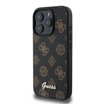 Apple iPhone 16 Pro Kılıf Guess Orjinal Lisanslı M-safe Şarj Özellikli Yazı Logolu Peony Kapak