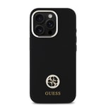 Apple iPhone 16 Pro Kılıf Guess Orjinal Lisanslı PU Deri Şerit Logo Dizaynlı Kapak