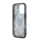 Apple iPhone 16 Pro Kılıf Guess Orjinal Lisanslı M-safe Şarj Özellikli Flower Tone On Tone Ring Kapak