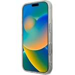Apple iPhone 16 Pro Kılıf Guess Orjinal Lisanslı M-safe Şarj Özellikli Yazı Logolu 4G Desenli Kapak