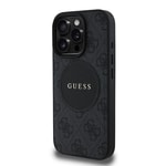Apple iPhone 16 Pro Kılıf Guess Orjinal Lisanslı M-safe Şarj Özellikli Yazı Logolu Circle Classic Kapak