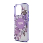 Apple iPhone 16 Pro Kılıf Guess Orjinal Lisanslı M-safe Şarj Özellikli Flower Tonal Circle Kapak