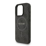 Apple iPhone 16 Pro Kılıf Guess Orjinal Lisanslı M-safe Şarj Özellikli PU Deri Bilek Askı İpli Yazı Logolu Kapak