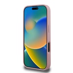 Apple iPhone 16 Pro Kılıf Guess Orjinal Lisanslı Taşlı Arka Yüzey Üçgen Logolu Kapak