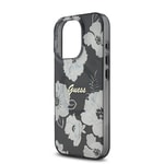 Apple iPhone 16 Pro Kılıf Guess Orjinal Lisanslı M-safe Şarj Özellikli Flower Tone On Tone Ring Kapak