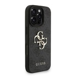 Apple iPhone 16 Pro Kılıf Guess Orjinal Lisanslı PU Deri Bilek Askı İpli Metal Büyük 4G ve Yazı Logolu Kapak