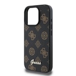 Apple iPhone 16 Pro Kılıf Guess Orjinal Lisanslı M-safe Şarj Özellikli Yazı Logolu Peony Kapak