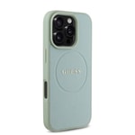 Apple iPhone 16 Pro Kılıf Guess Orjinal Lisanslı M-safe Şarj Özellikli Yazı Logolu Grained Kapak