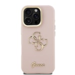 Apple iPhone 16 Pro Kılıf Guess Orjinal Lisanslı Grained Yazı Logolu Kamera Standlı Kapak