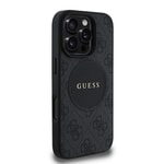 Apple iPhone 16 Pro Kılıf Guess Orjinal Lisanslı M-safe Şarj Özellikli Yazı Logolu Circle Classic Kapak